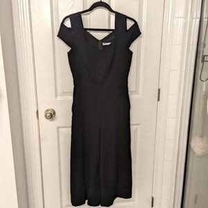 Cropped Wide Leg Romper, Crepe, Fenn Wright Manson, UK size 8, Black date night